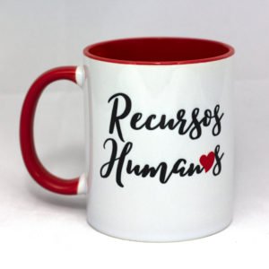 Caneca de cerâmica 325ml - Recursos Humanos ❤️