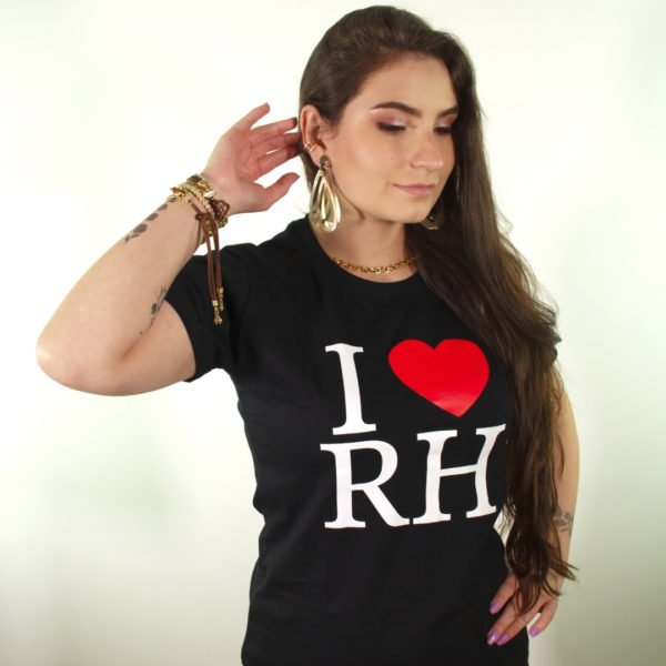 Baby Look de algodão Preta - I❤️RH