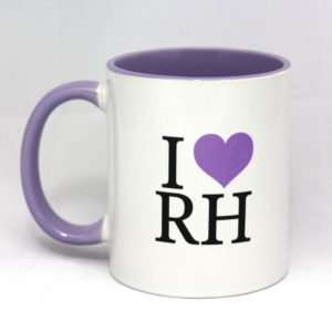 Caneca de cerâmica 325ml – I💜RH